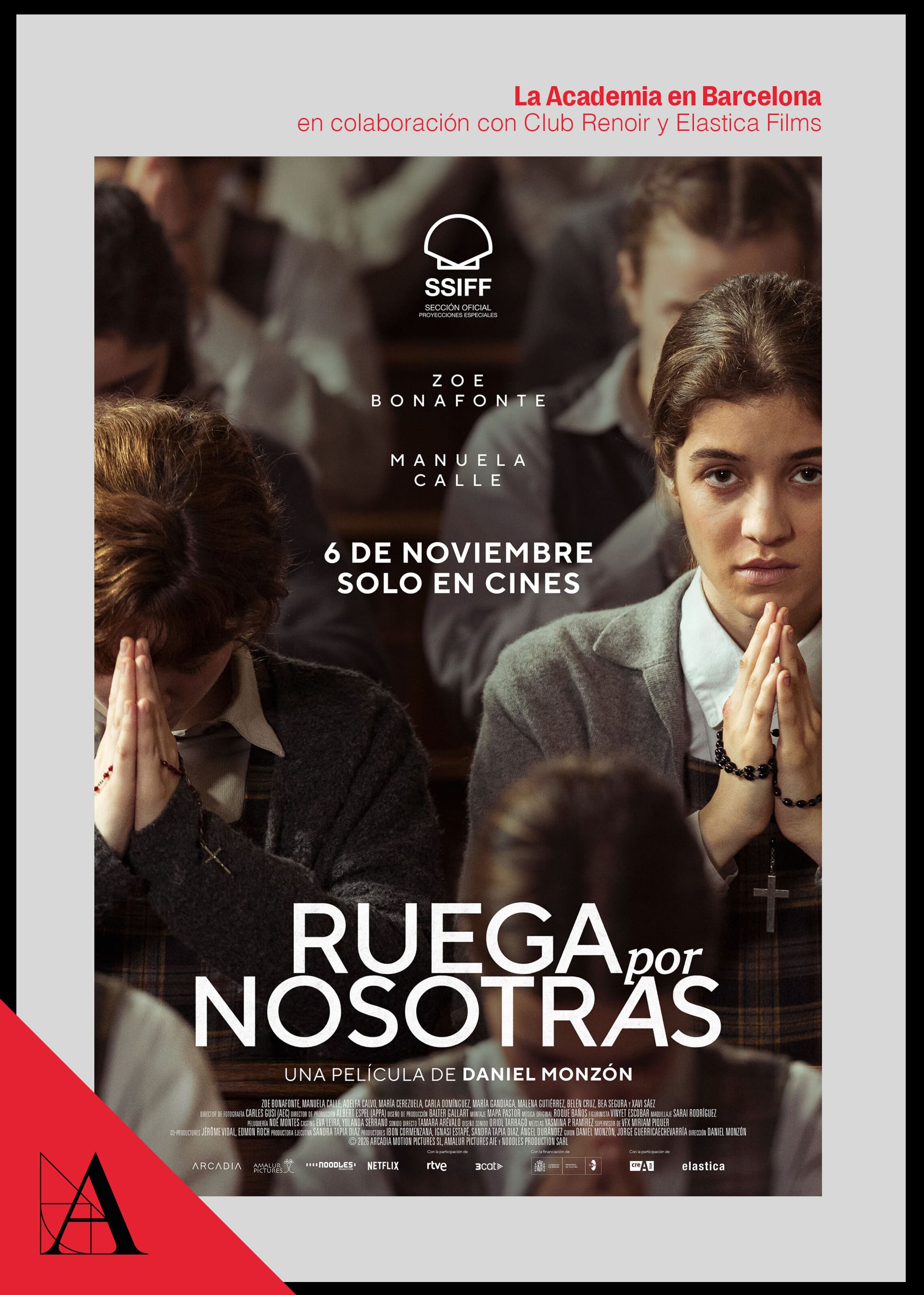 Ver detalles del evento Sorteo Club Renoir: Preestreno RUEGA POR NOSOTRAS en colaboración con la Academia de Cine