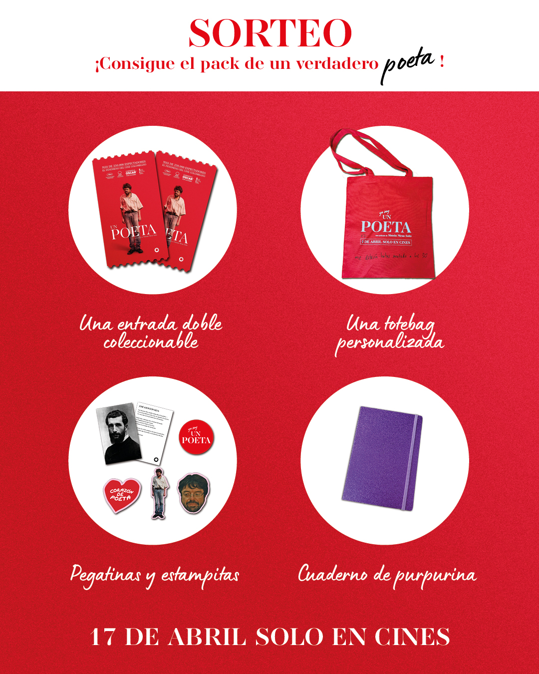 Ver detalles del evento Sorteo Club Renoir: UN POETA pack merchandising